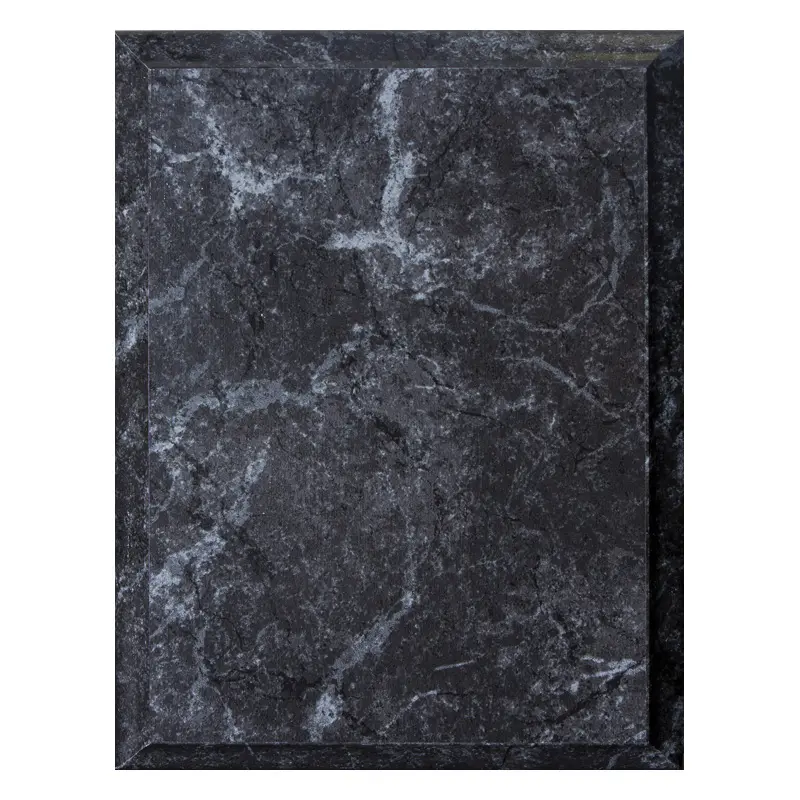 PE-6B Improved Finish Cove Edge Plaque, Black Marble Finish - 6" x 8"