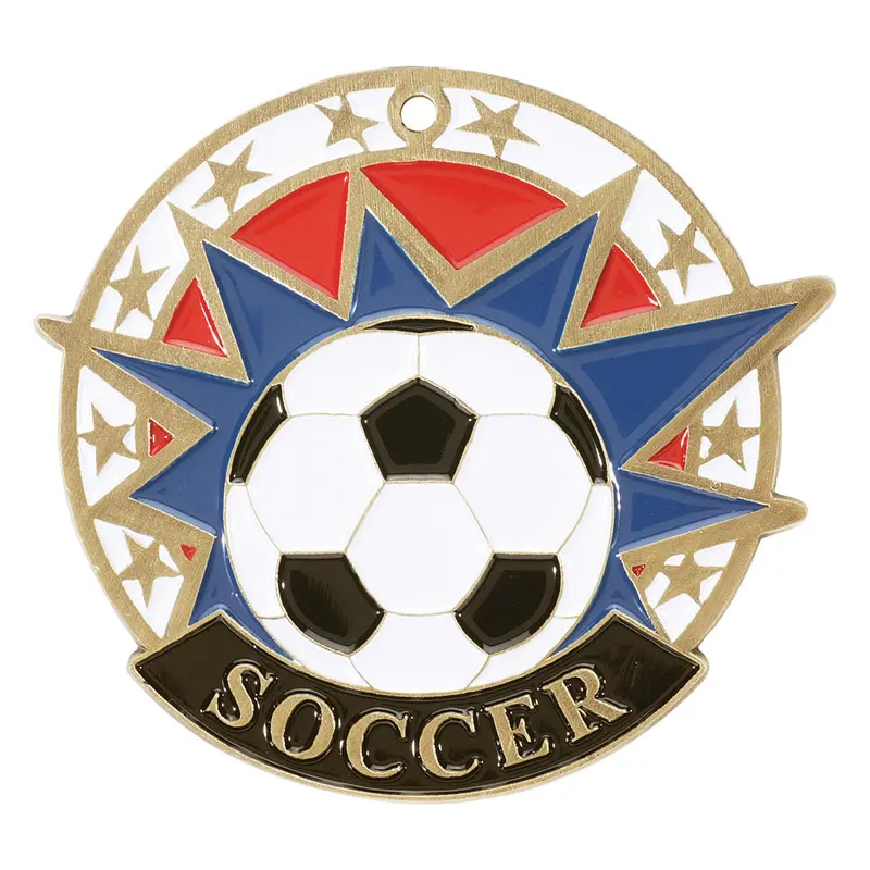 38170-G USA Sport Medal, Soccer, Gold - 2"